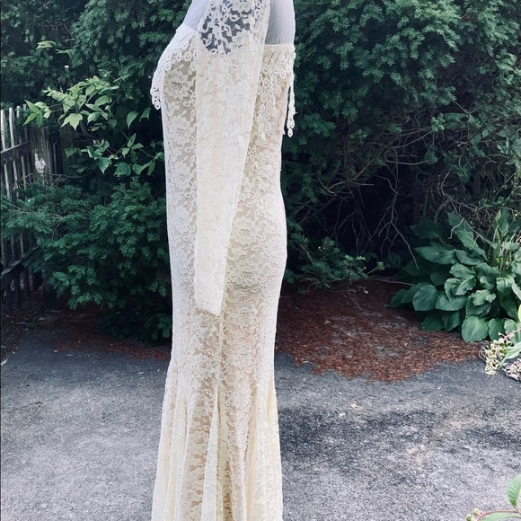 Vintage Greg Adams Lace n Sheer Wedding or Special Occasion Dress. - Picture 7 of 11